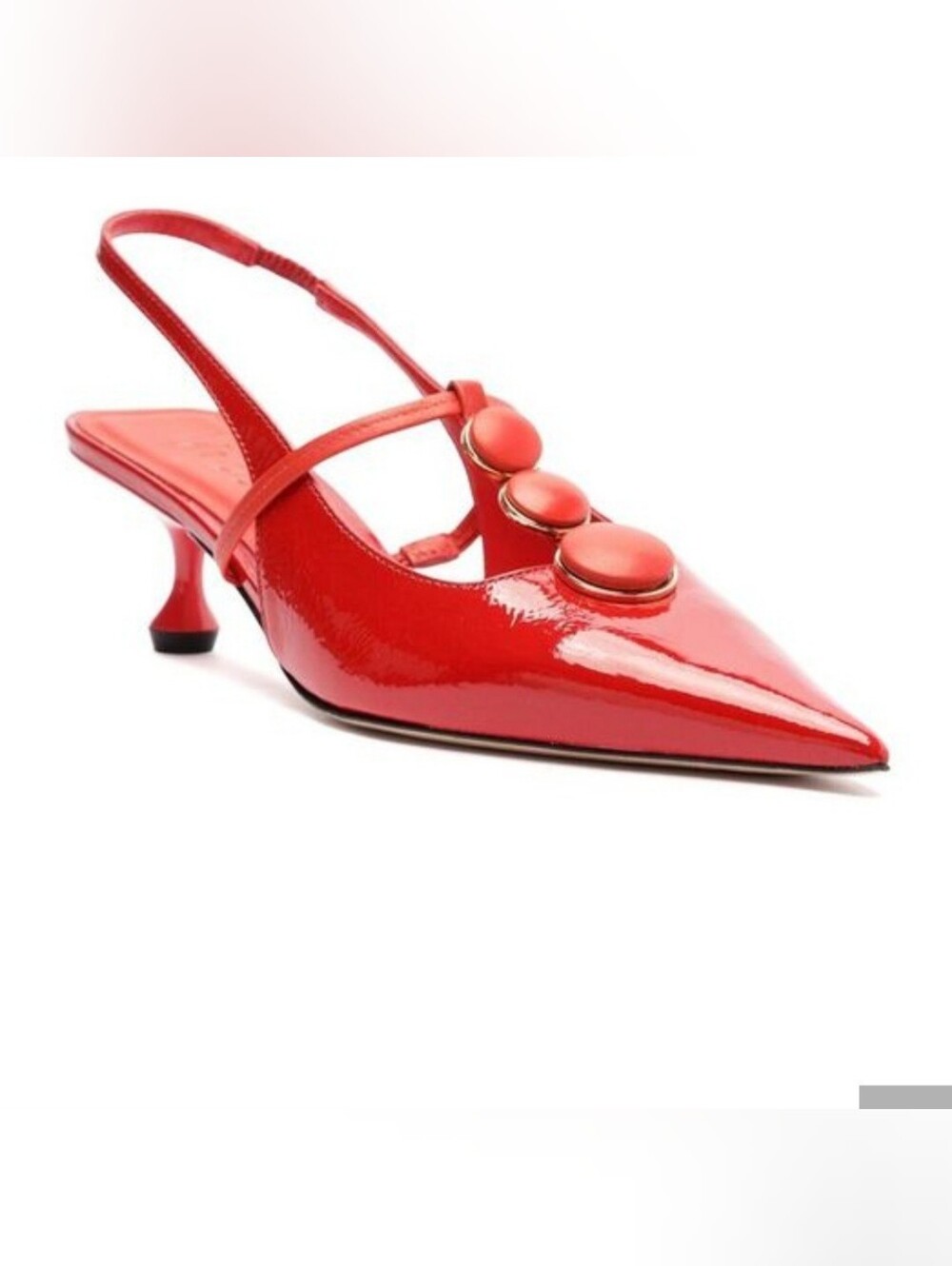 Vicenza Womens Servia Patent Slingback Kitten Heel Avant Garde